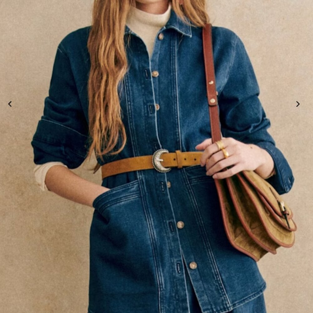 Sezane Will Jacket Indigo